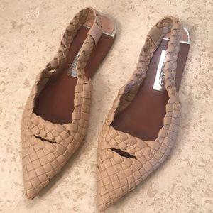 Zara nude woven flats; Size 7